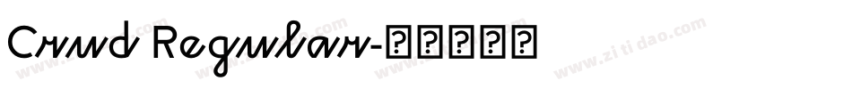 Crud Regular字体转换